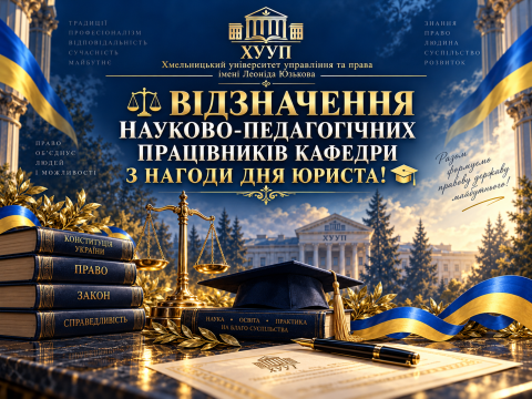 ВІДЗНАЧЕННЯ НАУКОВО-ПЕДАГОГІЧНИХ ПРАЦІВНИКІВ КАФЕДРИ З НАГОДИ ДНЯ ЮРИСТА